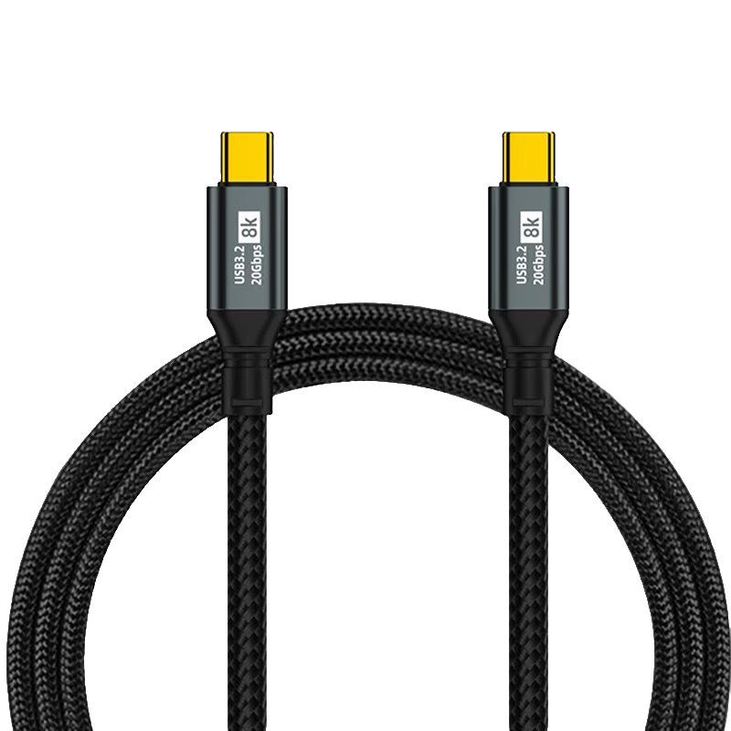 100W USB-C To C Fast-Charge Cable for HD Data Transfer and 8K Display