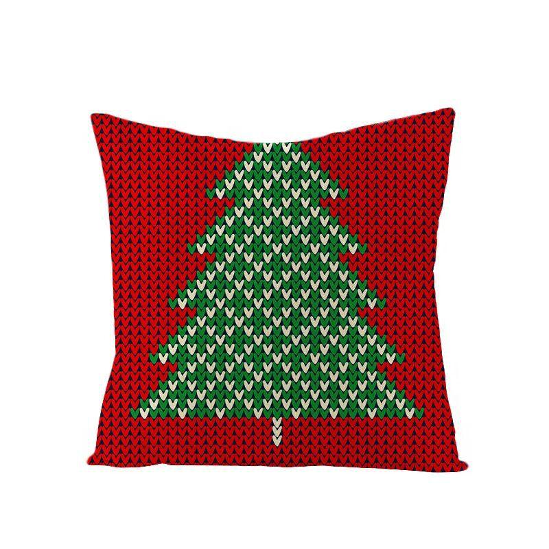 Linen Christmas Pillowcase Home Christmas Sofa Pillowcase Christmas