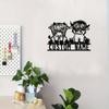 1pc Custom Highland Cow Metal Wall Art, Personalized Name Sign, Rustic Decor for Home, Balcony, Office, Gift, Wall Sculpture.
