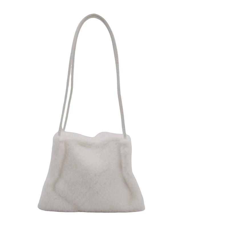 Plush Underarm Bag Cute Literary Lightweight Simple Casual Bag Fashionable Versatile Shoulder Bag Tide