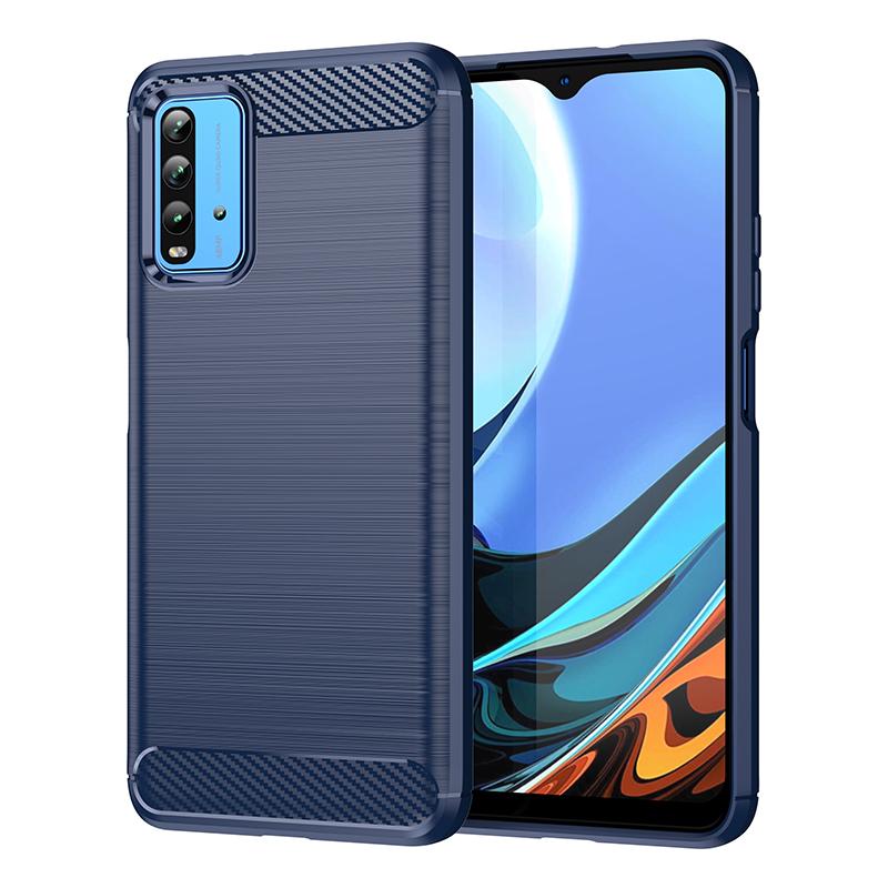 For Redmi 9T Case Cover Xiaomi Redmi 9T 9 T Capas Shockproof Armor Phone Bumper Carbon Fibre Back TPU Soft Cover Redmi 9T Fundas