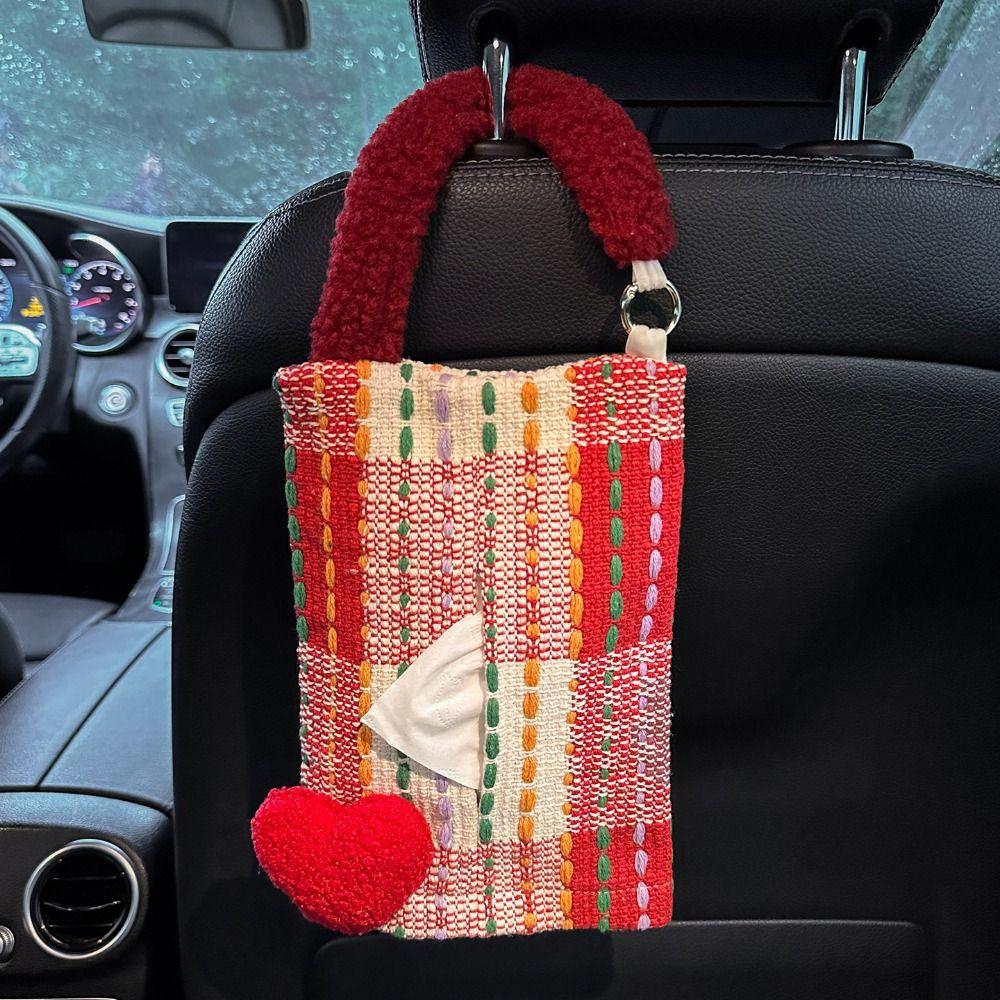 INS Paper Storage Case Universal Hanging Napkin Holder Hanging Car Tissue Box Home Decoration
