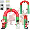 Festive Inflatable Christmas Decoration Glowing Santa Claus Snowman Gingerbread Man Yard Ornament