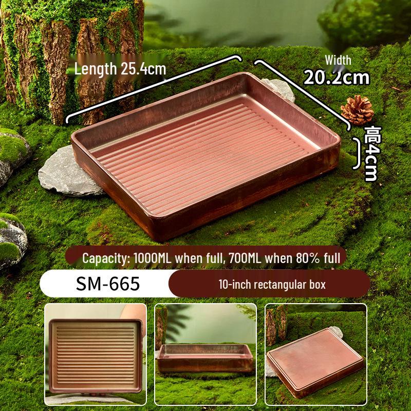 Melamine Plate for Gourmet Hot Pot, Barbecue & Shrimp: Mountain & Field Design