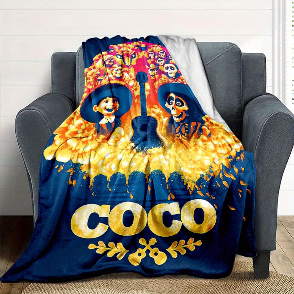1pc, Coco Musician Héctor and Miguel's family Cartoon Blanket Soft and Cozy Outdoor Blankets for All Seasons, Living Room, Travel, Camping