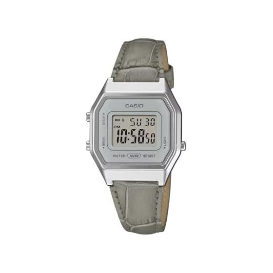 [Casio] CASIO Цифровые часы Серия Vintage Восьмиугольный циферблат LA680WEL-8A2 Женские Серебристый x Серый кожаный ремешок Модель для зарубежного рынка [Параллельный импорт]