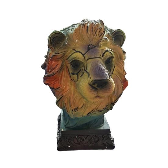 Dyrepynt Nattlys Kattelampe Farget glass Resinstatue Dekorativ Bordlampe Hjem Skrivebordsdekor