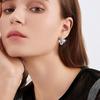 1CT Luxury Texture Ear Buckles S925 Silver Moissanite Earrings Elegant Temperament Women Jewelry Ideal Birthday Present