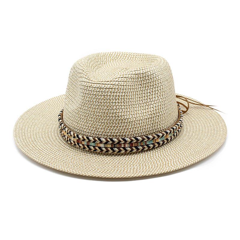 Ethnic Style Men And Women Couple Straw Hat Outdoor Summer Outdoor Beach Hat Sun Protection Sun Hat Sun Hat