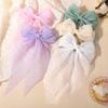 LOVEKIKI 1PCS Elegant Large Bow Ribbon Hair Clip Women Simple Polka Dot Hairgripes Ponytail Bow Hairpin Girls Hair Accessories