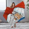 Santa Claus Throw Blanket Christmas Reindeer Festive Holiday Cozy Fleece Bedding Gift Decor Holiday Home Decor Xmas Gift