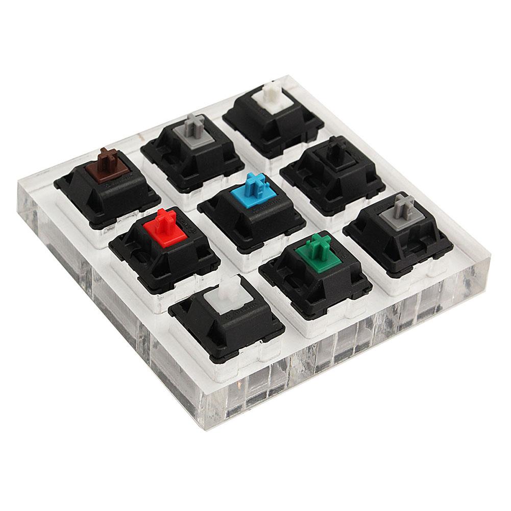 Acrylic Keyboard Tester 9 Clear Plastic Keycap Sampler for Cherry MX Switches Keyboard Keycap Accessories