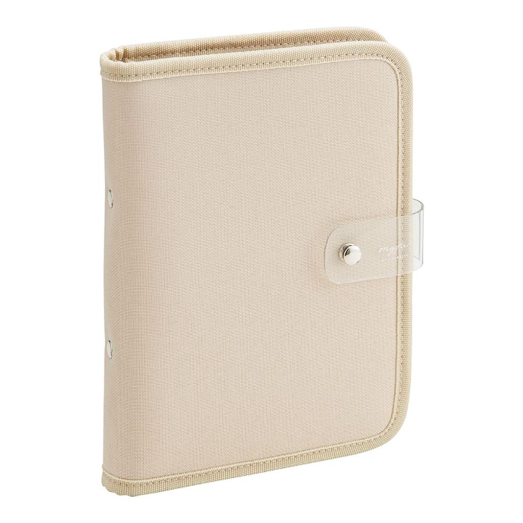 LIHIT LAB myfa Acrylic Stand Mini Collection Binder for Fandom Activities Chiffon Beige 6-Hole - N3320-16