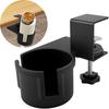 Desk Cup Holder 180° Rotating Clip On Cup Holder Anti Spill Water Bottle Stand Plastic Desk Coffee Mug Stand for Drinks Bottles