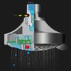 High Pressure Shower Head G1 2 Multifunctional Replacement Rain Shower Head for Home Hotel Bathroom
