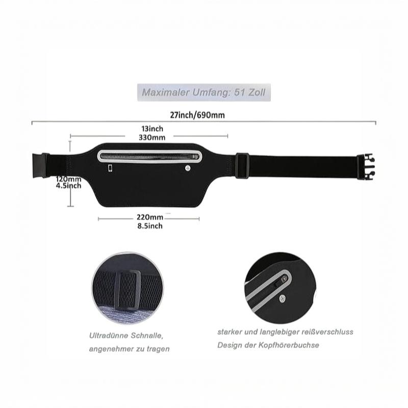 1Pcs Sports Waist Bag Waterproof Running Fanny Pack Breathable Phone Pouch for Gym Jogging Cycling Hiking