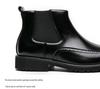 Men's Chelsea Boots: Color-Rubbed High-Top Leather, Outdoor Lace-Up, Plus Size, Autumn/Winter Fashion