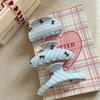 Fashionable Blue Striped Hair Claw Korean Claw Clip Sweet Bow Fashion Hairclip for Girls Hair Accessories Hairclip