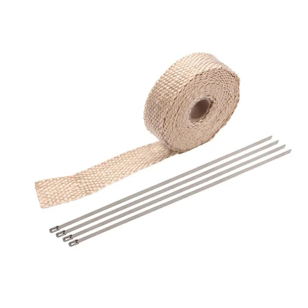 

Motorcycle Exhaust Pipe Insulation Belt Fiberglass Pipe Glass Motorcycle Tape Header Heat Fiber Exhaust Thermal D8v3