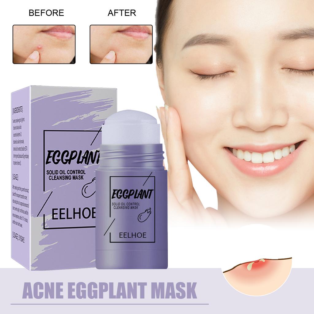 Buy EELHOE Green Tea Eggplant Solid Mask Deep Bamboo Charcoal Cleansing