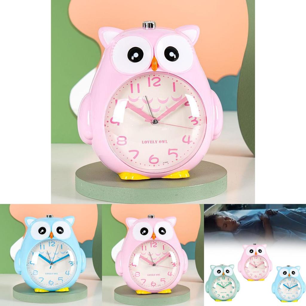 Owl Cartoon Silent Night Light With Talking Childrens Alarm Clock For Bedroom Decor