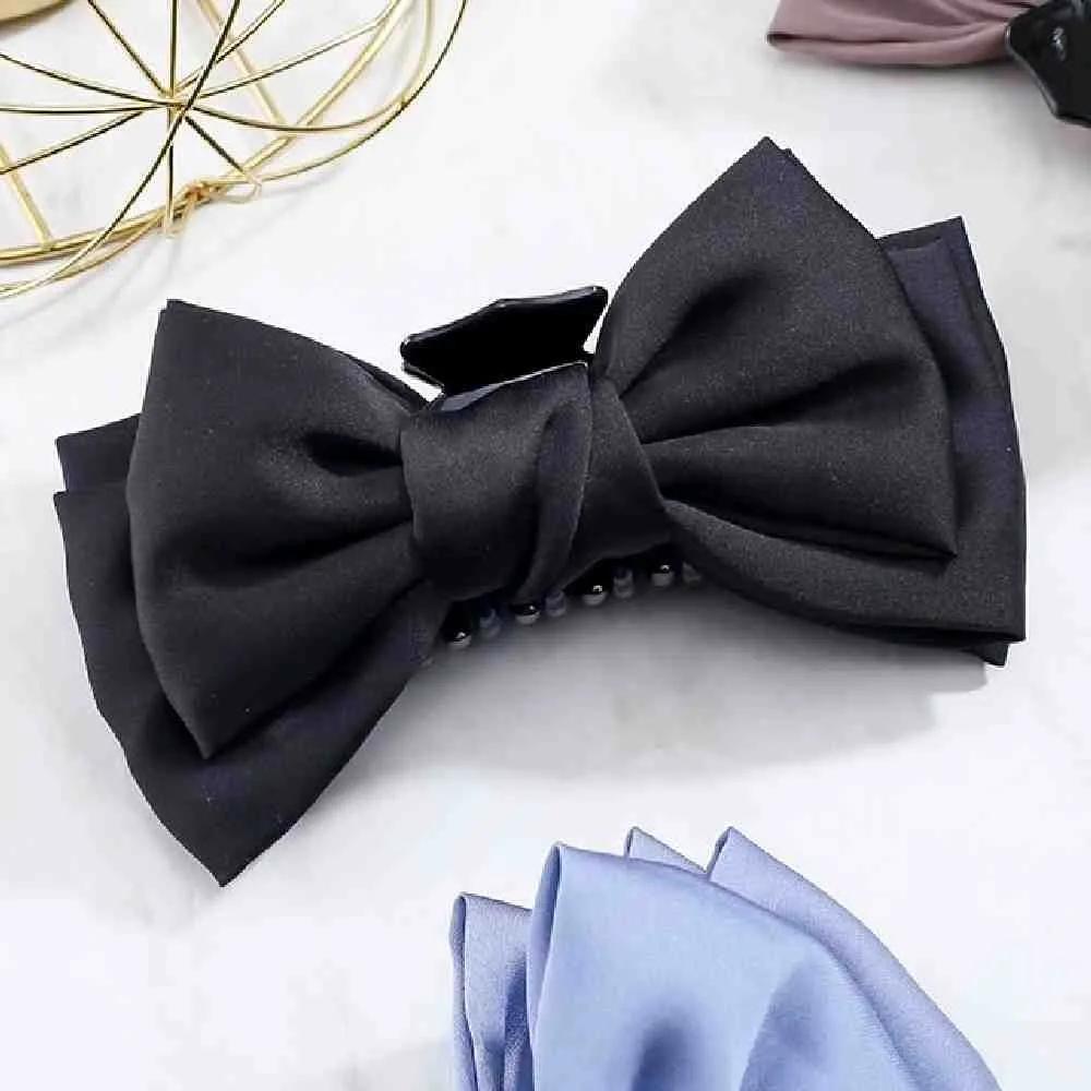 Topmall oversized ribbon hair clip black hair ribbon oversized ribbon pin pretty hair clip