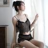 Sexy Pajamas Women's Erotic Underwear Small Breasts Show Large Perspective Temptation Split Lace Loungewear Passion Suit Wholesale