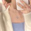 Unique Design Rotatable Octagram Necklace Women'S Sweater Chain High-End Light Luxury Niche Collarbone Chain