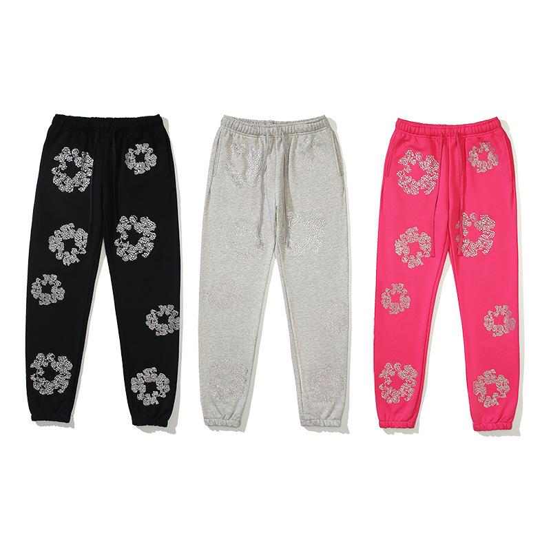 2025 High Street Hip Hop Vintage Kapok Cristal Diamante Fierbinți Fermoar Piept Jachetă Pulover cu Glugă Val