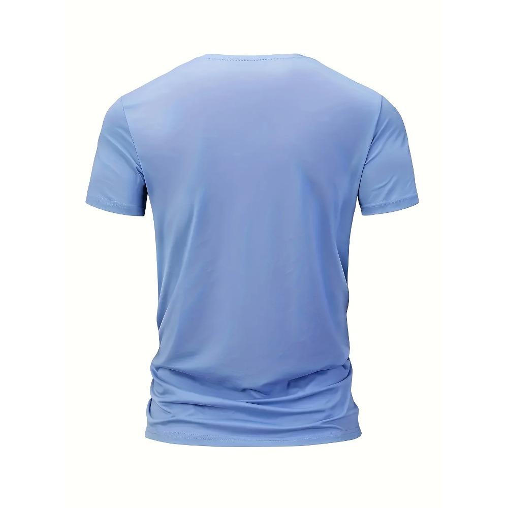 Men's Summer Eiffel Tower Printed 100% Cotton Large Loose Round Neck Short Sleeve T-shirt Top  fashion casual