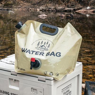 Tragbare Trinkwassertasche 8L Faltbarer Wasserbehälter für den Außenbereich Große Kapazität Zusammenfaltbare Wasserbeutel Überlebens-Campingausrüstung