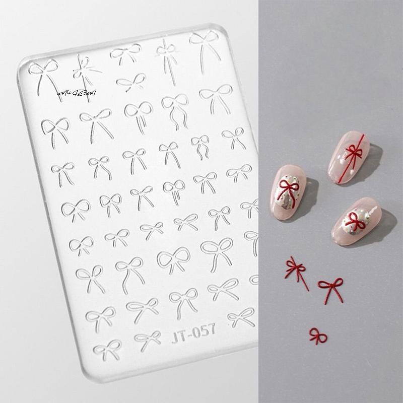 3D Bowknot Silicone Nail Art Mold DIY Design Manicure Charms Decoration Carving Stamping Plates for Creative Nail Art