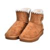 Femme Bottes de Neige Courtes d'Hiver en Peau de Mouton Femme Imperméables Bottines Naturelles Doublées Fourrure Cheville Chaud Augmenter Chaussures Plates Nouvelles Bottes