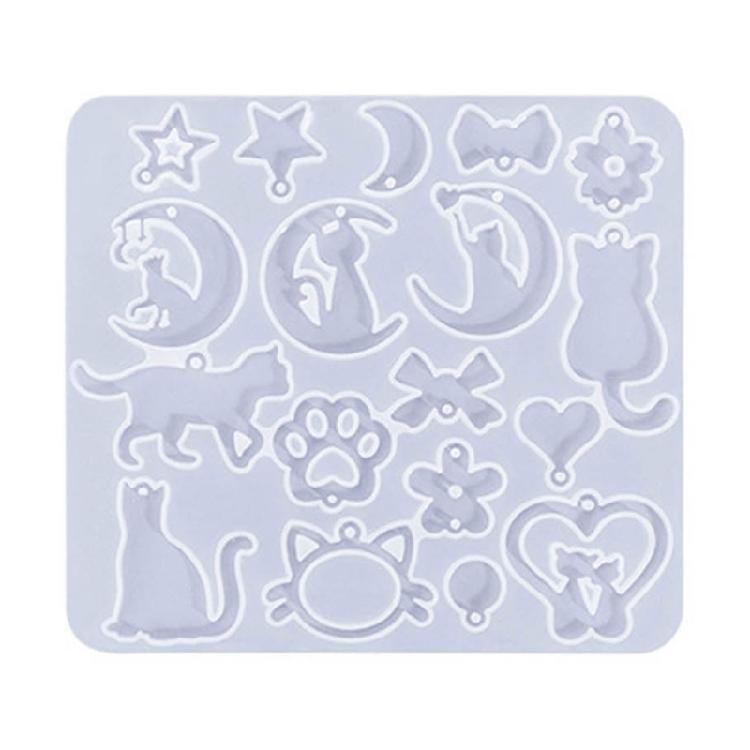 Cat Resin Silicone Molds Animal Epoxy Casting Mold Jewelry Making Keychain Molds