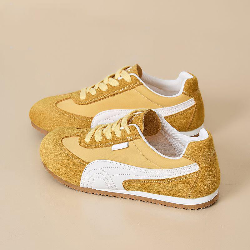 2025 neue Retro-deutsche Trainingsschuhe Damen vielseitige explosive Schnür-Board-Schuhe vielseitige dünnsohlige Schuhe Damen Freizeitschuhe