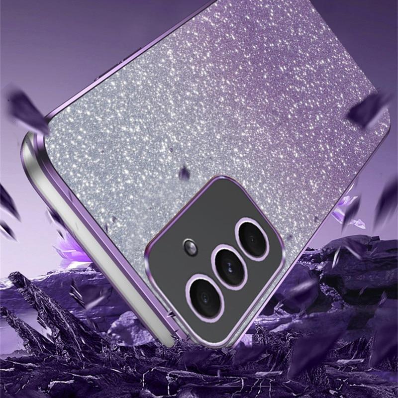 Luxury Gradient Glitter Plating Case For Samsung Galaxy A54 A34 A24 A14 A15 A05 A04 A53 A52 A23 A13 Silicone Protect Back Cover