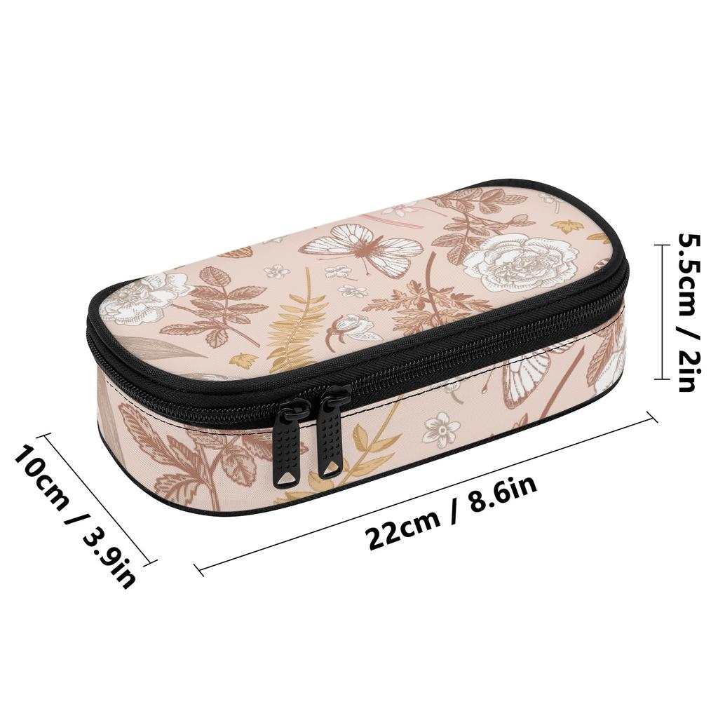 Pen Case Secure Zipper High Capacity 300D Polyester with Mesh Divider Pen Holders and Spacious Main Compartment for Classroom Use
