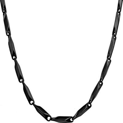 Pure Roestvrij Staal Rijstketting 50,8 Cm Europese Trending Stijl Ketting voor Mannen Jongen Cadeau voor Echtgenoot Vaderdag Bruiloft Verjaardagscadeau