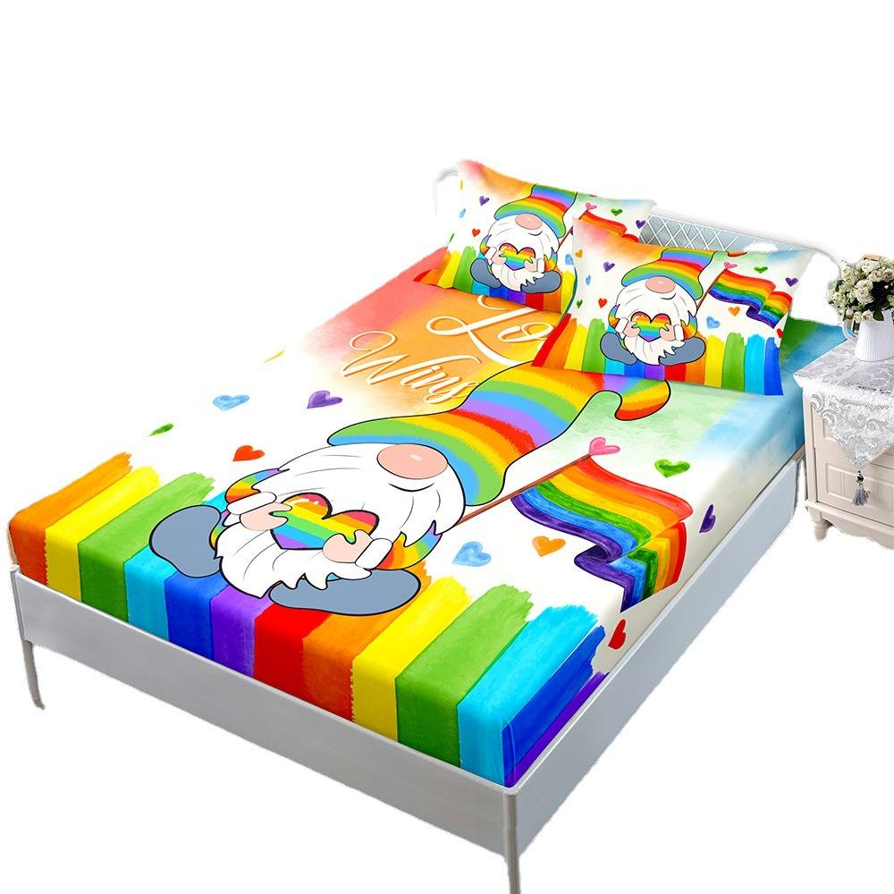 Three-Piece Mattress, Mattress Cover, Rainbow Dwarf Love Letter Mattress Cover.