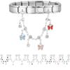 Fashion Personalized DIY Chain Tassel Charm Bracelet Star Heart Butterfly Bow Pendant Bead 9MM Bracelet Stainless Steel Jewelry