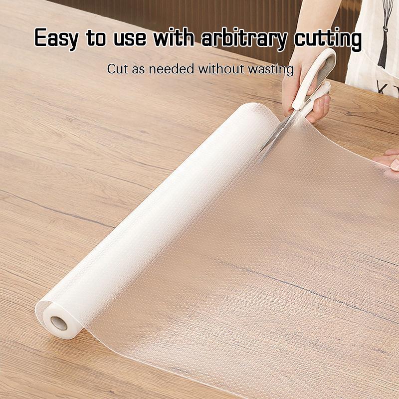 EVA Oil-proof Moisture-proof Cabinet Mat Cabinet Liner Reusable Drawer Liner Nonslip Refrigerator Mat Fridge Drawer Mat 1M 1.5M