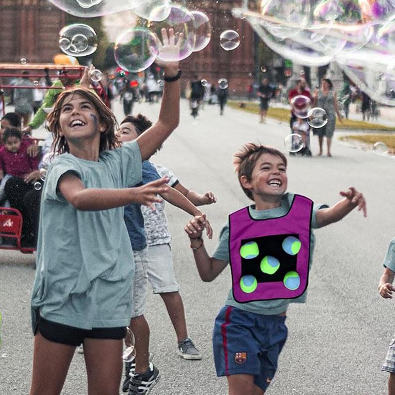 Outdoor Sport Game Props Vest Sticky Jersey Vest Game Vest Waistcoat With Sticky Ball Throwing Toys For Children Kids Sports Toy