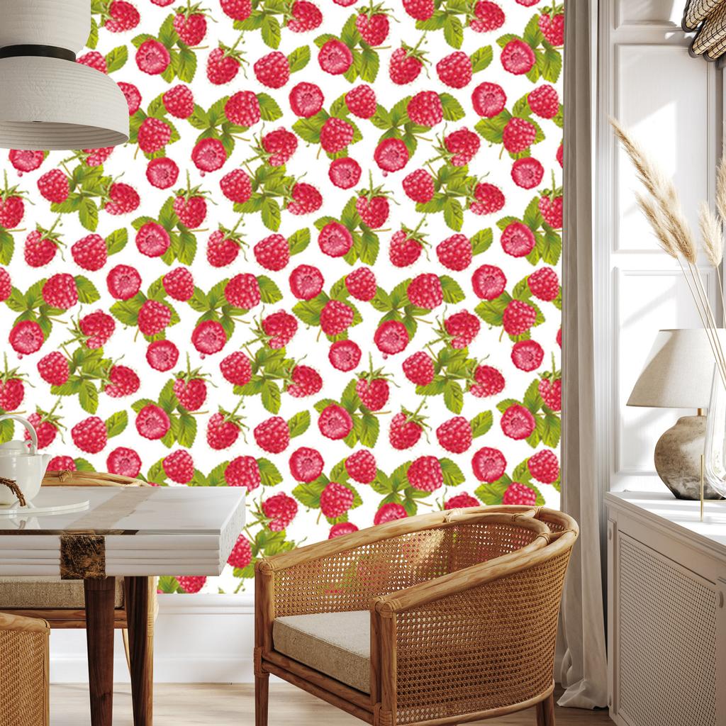 Raspberry wallpaper for living room and bedroom 50x1000