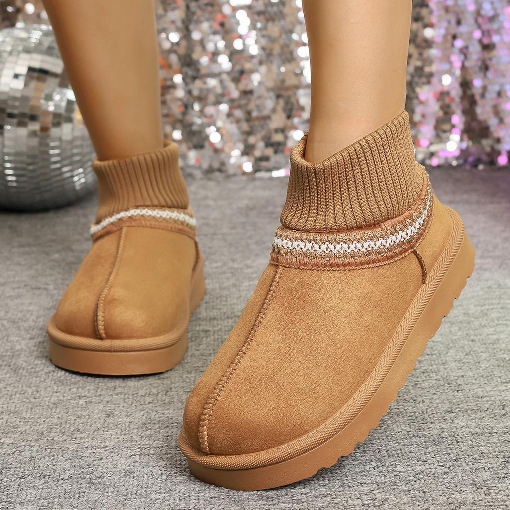 New High Quality Women's Snow Boots Fluffy Plush Faux Fur Soft Slippers Winter Indoor Comfortable Home Men's Shoes