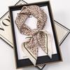 Luxury Leopard Dotted Print Designer Scarf Women 70x70cm Square Silk Scarves Bandana Neckerchief Shawl Small Kerchief