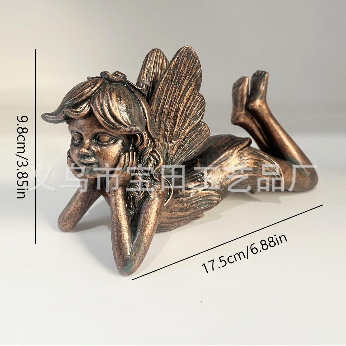 

Ангел Садовые Фигурки Погодоустойчивые Спящая Поза Цветочная Фея Полистоун Статуэтка Садовые Украшения Изысканное Украшение для Балкона