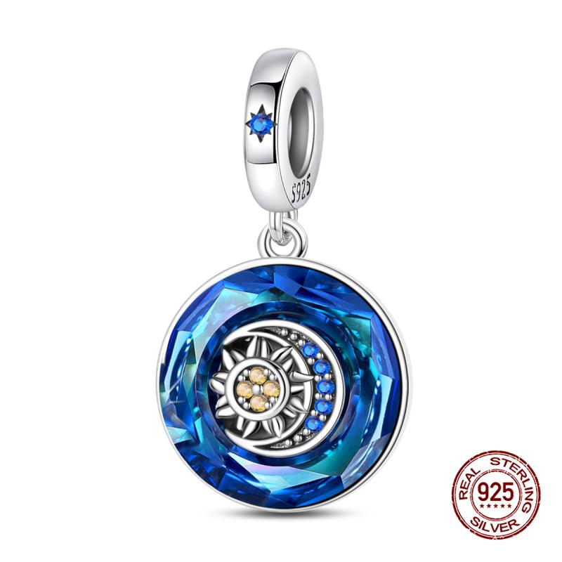 Charmscopper Splittable Sun & Moon Dangle Charms Beads Fits 3Mm Original Bracelet Necklace Womens Diy Fine Jewelry Gift