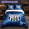 West Bromwich Albion Football 3 Piece Bedding Set Soft Duvet Cover Set with Pillowcases Printed Bedroom Decor Set for Home