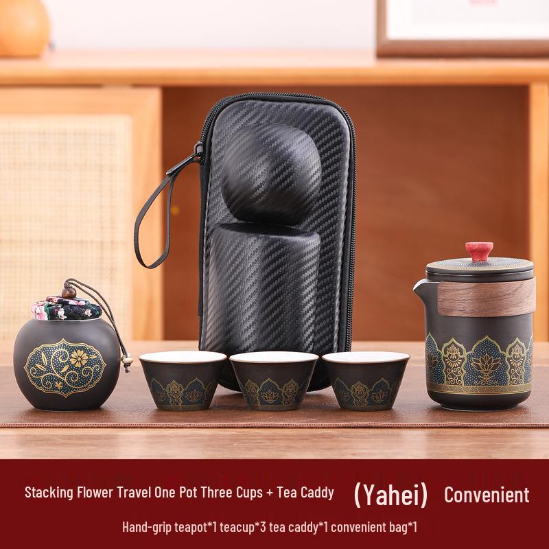Portable Outdoor Gongfu Tea Set: Quick-Brew Travel Cup with Logo Print - Ideal for Camping and Business Souvenirs