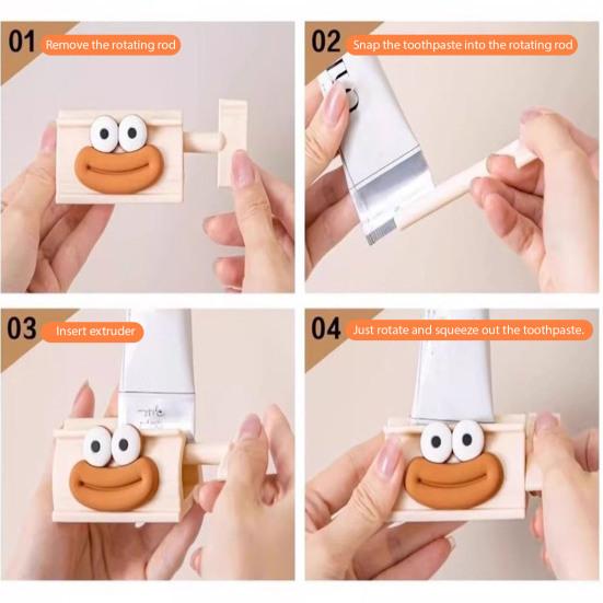 1/2Pcs Toothpaste Tube Squeezer Toothpaste Dispenser Cartoon Shape Easy to Use Toothpaste Clip Bathroom Decoration